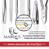 marQus Solingen Manicure Set for Women & Men - Comparison Winner with Top Price/Performance Ratio - Handy and Soft Case - 7-Piece Grooming Kit, Red