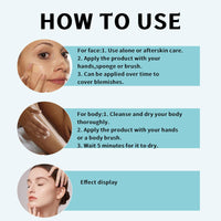 GMHLLES All-Over Complexion Perfector Creme Body Coverage Perfector,80g Waterproof and Smudge-Proof Body Coverage Perfector with Powder Puff for Mature Skin & Leg Cover-Up