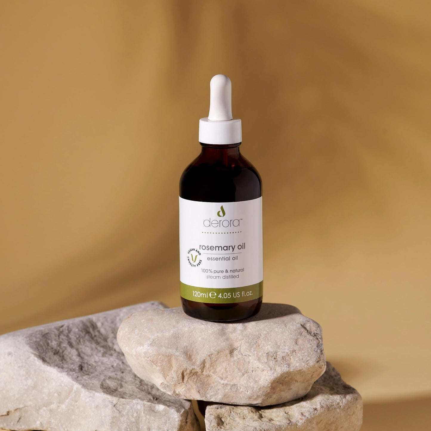 Derora Rosemary Oil for Hair & Skin | Essential Oil | 100% Pure, Undiluted | Rosemary Oil for Hair, Damaged Hair, Hair Loss, Dry Skin, Face, Scalp (120ml)