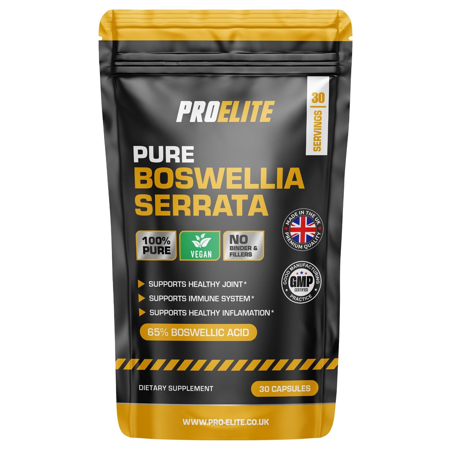 Boswellia Serrata Extract 10,000mg 30 Capsules (1 Months Supply) – 65% Boswellic Acid (500mg per Capsule) | Joint Care Supplements | Indian Frankincense Resin by PROELITE