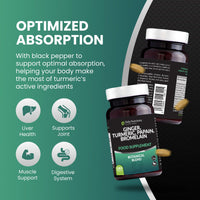 Only Nutrients - Turmeric Papain Bromelain Ginger Supplement, High-Strength Liver, Digestive & Joint Health Support, Nourishing Herbal Blend, 180 Turmeric Tablets