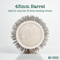 So Eco Medium 43mm Thermo Ceramic Round Brush - Hair Styling, Volumising & Curling Brush for Medium Length Hair. Sustainable Bioplastic Handle & Pins Made from Recycled Plastics