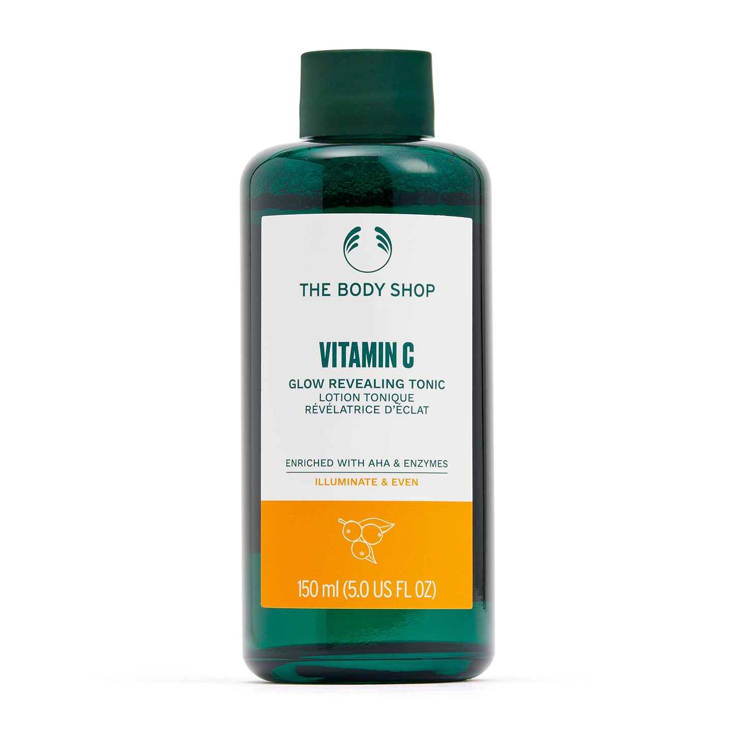 The Body Shop Vitamin C 150ml Glow Revealing Tonic enriched with AHA & Enzymes - Illuminate & Even - Vegan