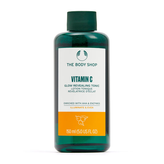 The Body Shop Vitamin C 150ml Glow Revealing Tonic enriched with AHA & Enzymes - Illuminate & Even - Vegan