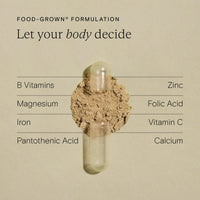 WILD NUTRITION Food-Grown® Energy Support - Natural Energy Support Supplements with Iron, Vitamin C, and Magnesium - Ethically Sourced - Maintain Energy Levels + Immune Support - 60 Capsules