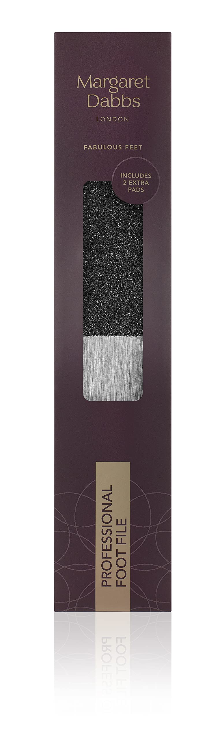 Margaret Dabbs Professional Foot File with 2 Pads Removes Hard and Dry Skin