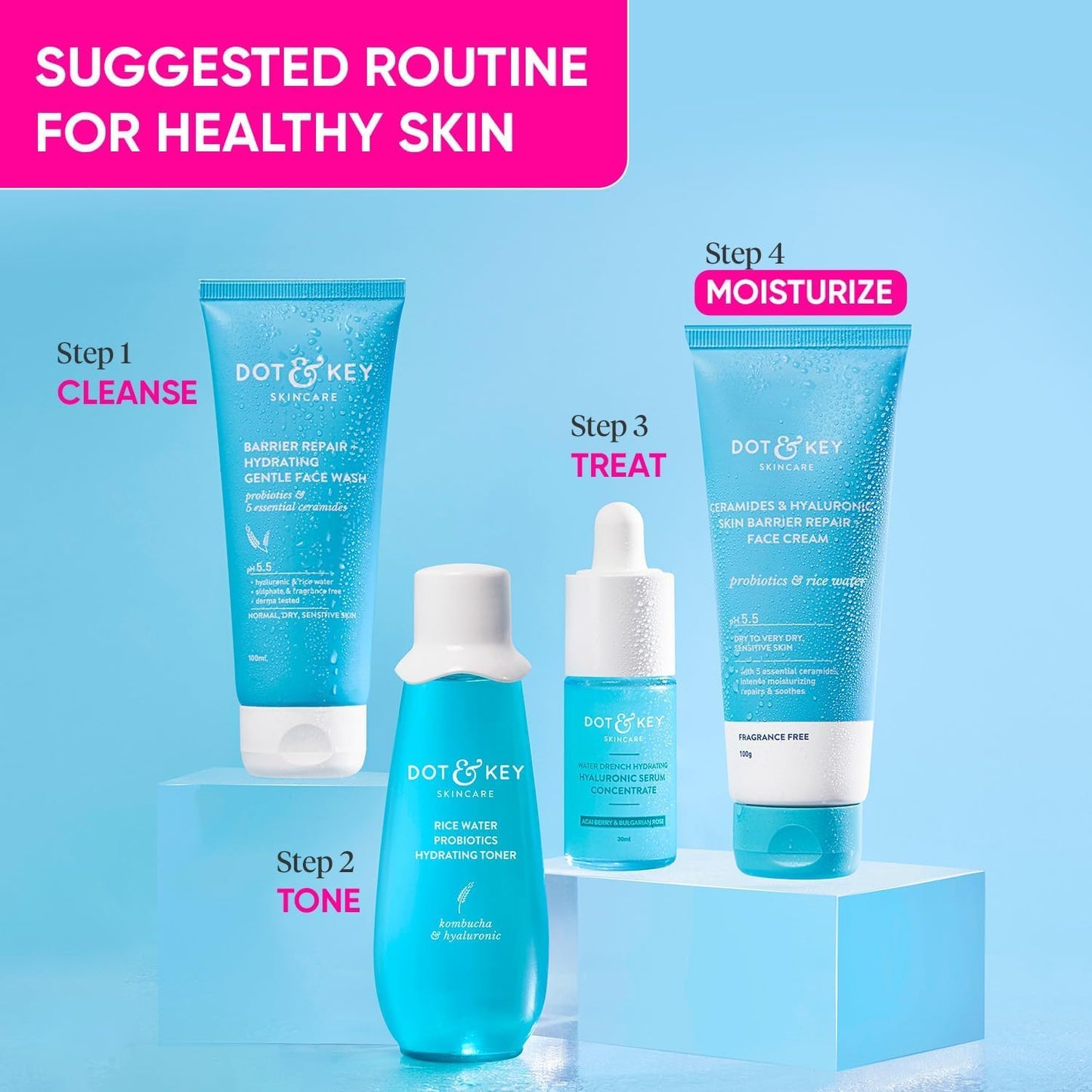 Dot & Key DOT & KEY Barrier Repair + Hydrating Gentle Face Wash With Probiotic Ceremide Face Wash Face Wash For Dry Skin,Normal Skin&Sensitive Skin Gently Cleanses Skin From Dirt & Oil For Unisex 100g