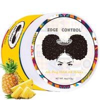 Fashion Base Edge Control Wax for Black Women - Edge Control Gel for Afro Hair - Strong Hold - Non-greasy - No White Residue - Afro Hair Products Gel (Pineapple Scent) 4 Ounces