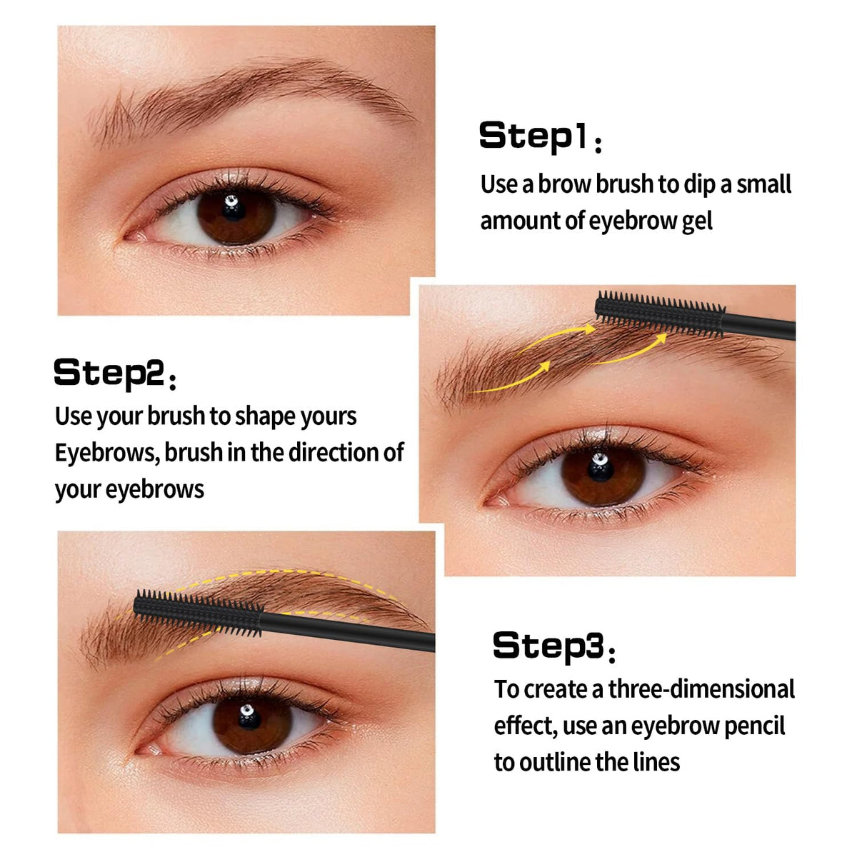 FUNAN Eyebrow Gel,Clear Brow Gel,Glued for Brows & Edges, for Styling Brows,16ml,2 Pack