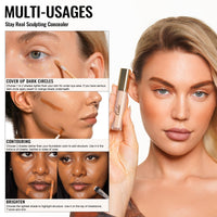 Oulac Concealer Full Coverage, Concealer for Dark Circles, Hydrating Concealer Infused with Hyaluronic Acid, Vegan Concealer 3.8ml, Shade: N1 Vanilla