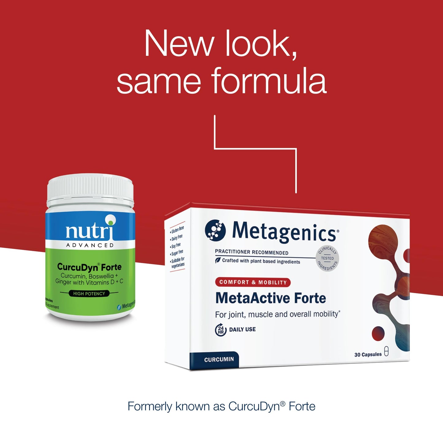 Metagenics MetaActive Forte - Joint Health & Immune Support - Botanical and Nutrient Complex - with Vitamin D, Boswellia, and Vitamin C - 30 Capsules