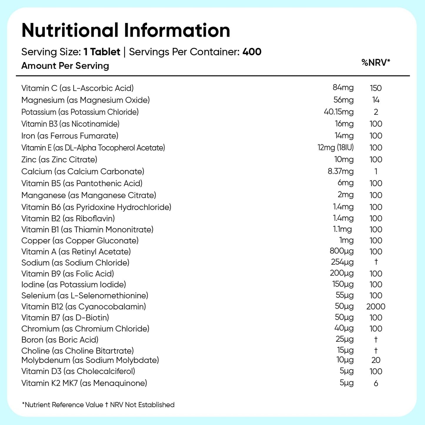 WeightWorld Multivitamin Tablets for Women & Men - 27 Key Nutrients - 400 Small Tablets - 1+ Year Supply - Tasty Peppermint Flavour - Vegan Multi Vitamins & Minerals Like Vitamin D, C, Calcium, Iron & Zinc