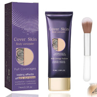 NoraGlaze Body Coverage Perfector for Legs – Full Coverage for Tattoos & Imperfections – Long-Lasting, Buildable Formula Includes Precision Concealer Brush for Seamless Application (1PCS)