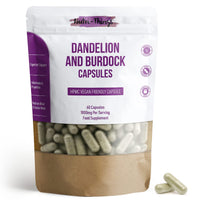 Dandelion and Burdock Root Capsules | 1800mg Per Serving | 60 Capsules