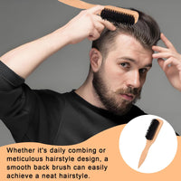 iuiiaii 1 PC Back Combing Brushes Slick Back Hair Brush, Smoothing Hair Brush Men Suitable for Combing Ponytails, Flying Style Edge Controlled Gentle Tools, Beard Brushes Suitable for Daily Use ﻿