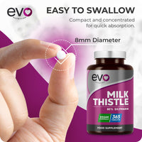 EVO NUTRITION EVO Nutrition Milk Thistle, 80% Silymarin, 365 Vegan Tablets