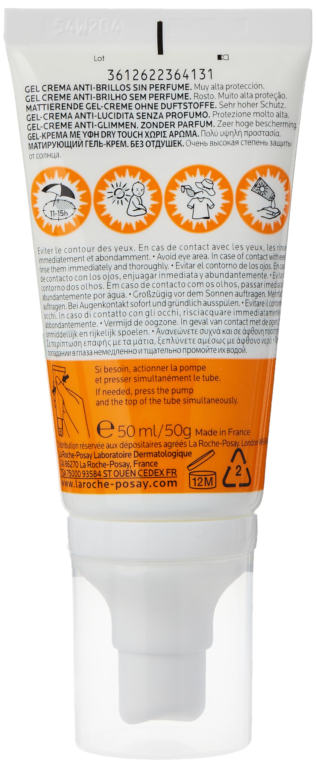 La Roche-Posay ANTHELIOS TOUCHE SEC SP50+T50ML (Packing may vary).
