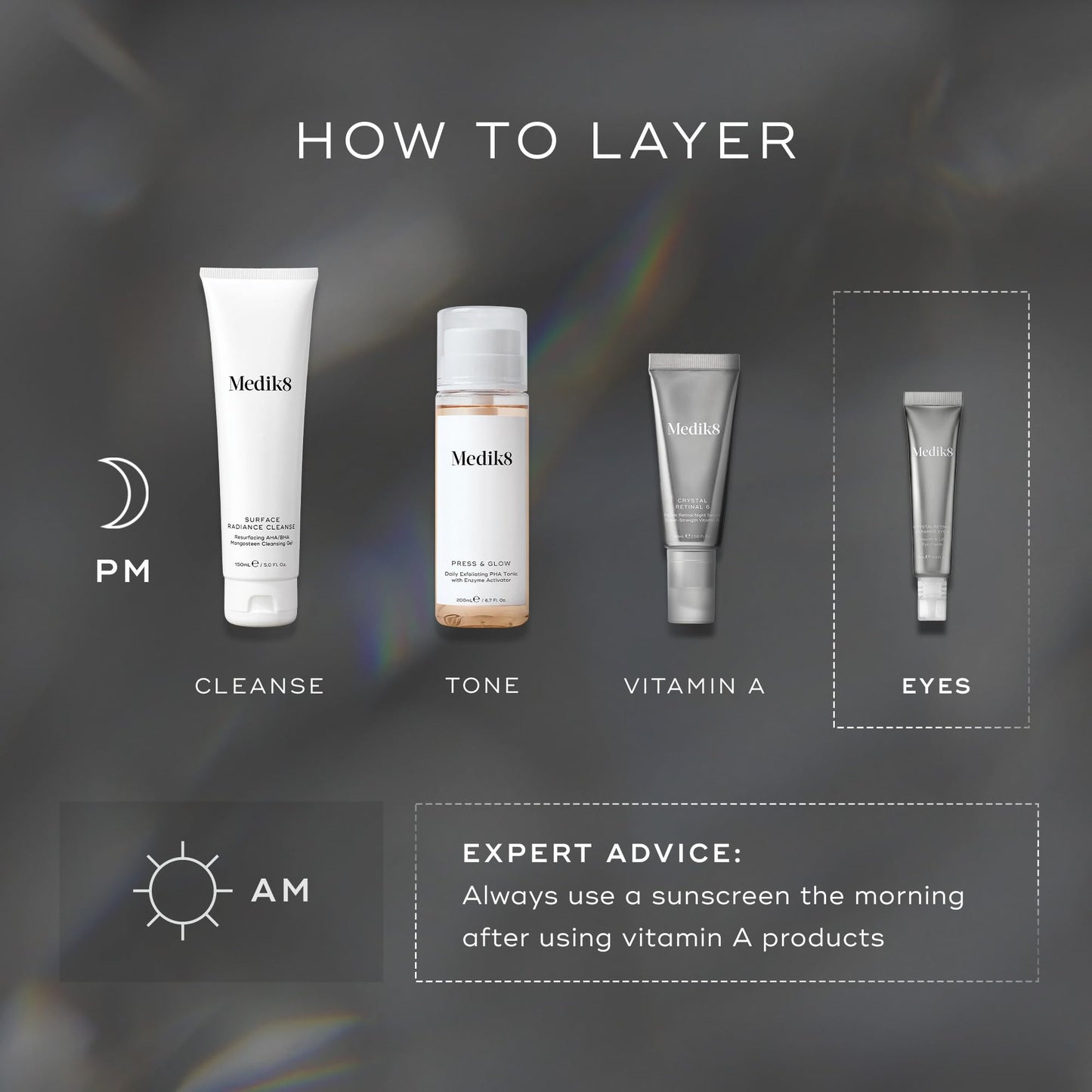 Medik8 Crystal Retinal Ceramide 6 Eye Cream - Anti Ageing & Anti Wrinkle - Smooth & Lift Eye Cream - 0.06% Retinal Strength - 11x Faster than Retinol - For Regular Vitamin A Users - 15ml