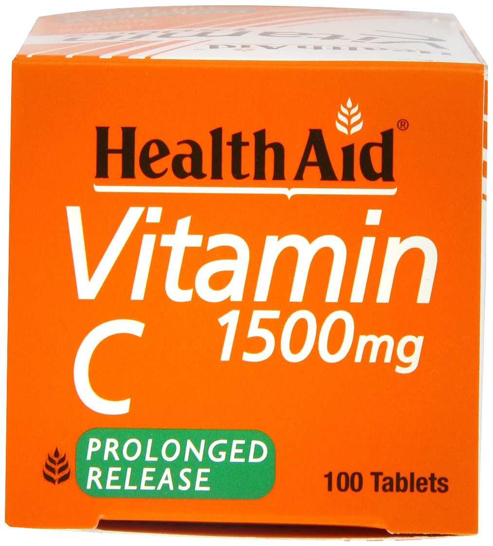 HealthAid Vitamin C 1500mg - Prolong Release - 100 Vegan Tablets