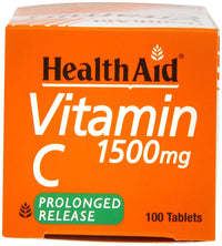 HealthAid Vitamin C 1500mg - Prolong Release - 100 Vegan Tablets