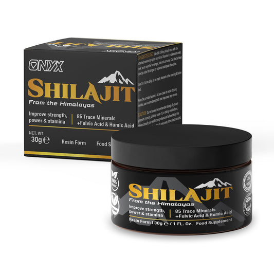 ONYX INGREDIENTS 101 Shilajit Resin 100% Pure Himalayan Shilajit 30g Gold Grade - Rich in Fulvic & Humic Acid, Minerals, Immune System & Vitality Booster, Vegan (Pack of 1 (30g))