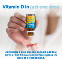 Ddrops Adults 25 µg 60 Drops - Liquid Vitamin D3 Supplement Supports Bones, Immune System - Naturally-sourced Ingredients, No Large Capsules, No Preservatives, Non-GMO, Allergen-Friendly