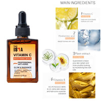 THE ISMA Vitamin C Serum for Face, Anti-Aging, 20% Vitamin C, Hyaluronic Acid, Vitamin E, Brightening Serum for Face/Neck/Eye Contour, All Skin Types 30ml