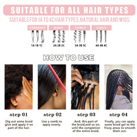 Fashion Base Braiding Gel Extra Hold 8.8 oz -Great For Braid Gel,Twist, Locs & Smooth Edges - Contains Rosemary Hair Growth Oil for Frizz Control, High Shine, Edge Control