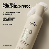 BlondMe Schwarzkopf Professional BLONDME Bond Repair Nourishing Shampoo Hair Shampoo Smoothing Almond Oil White Tea Deeply Nourishing Hydrating And Softening 300 ml