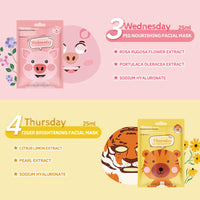 DMQ Sheet Face Masks Set, 7Pcs Face Masks Skincare, Fun Animal Printed Sheet Facial Masks, Face Mask Gift Sets for Teenage Girls Hydrating, Brightening, Soothing, Face Masks Beauty for All Skin Types