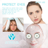 LALAFINA 100pcs Spa Cooling Eye Pads Cucumber Print Eye Patches Eyelash Pad Disposable Vegetable Eye Patches Non- woven Eye Masks Paper for Home Travel Salon