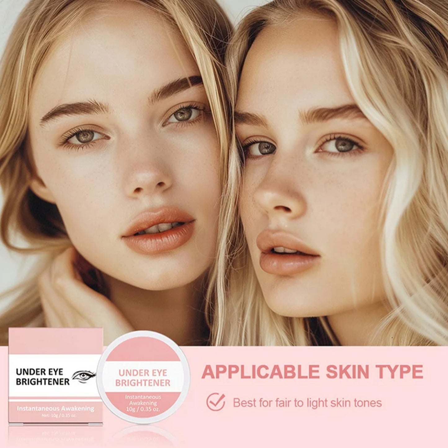 Tianyue Under Eye Brightener,10g Eye Brightener，,Eye Highlighter Concealer,Eye Concealer Completely Covers Dark Circles,Waterproof Concealer for Eye Ring Corrector