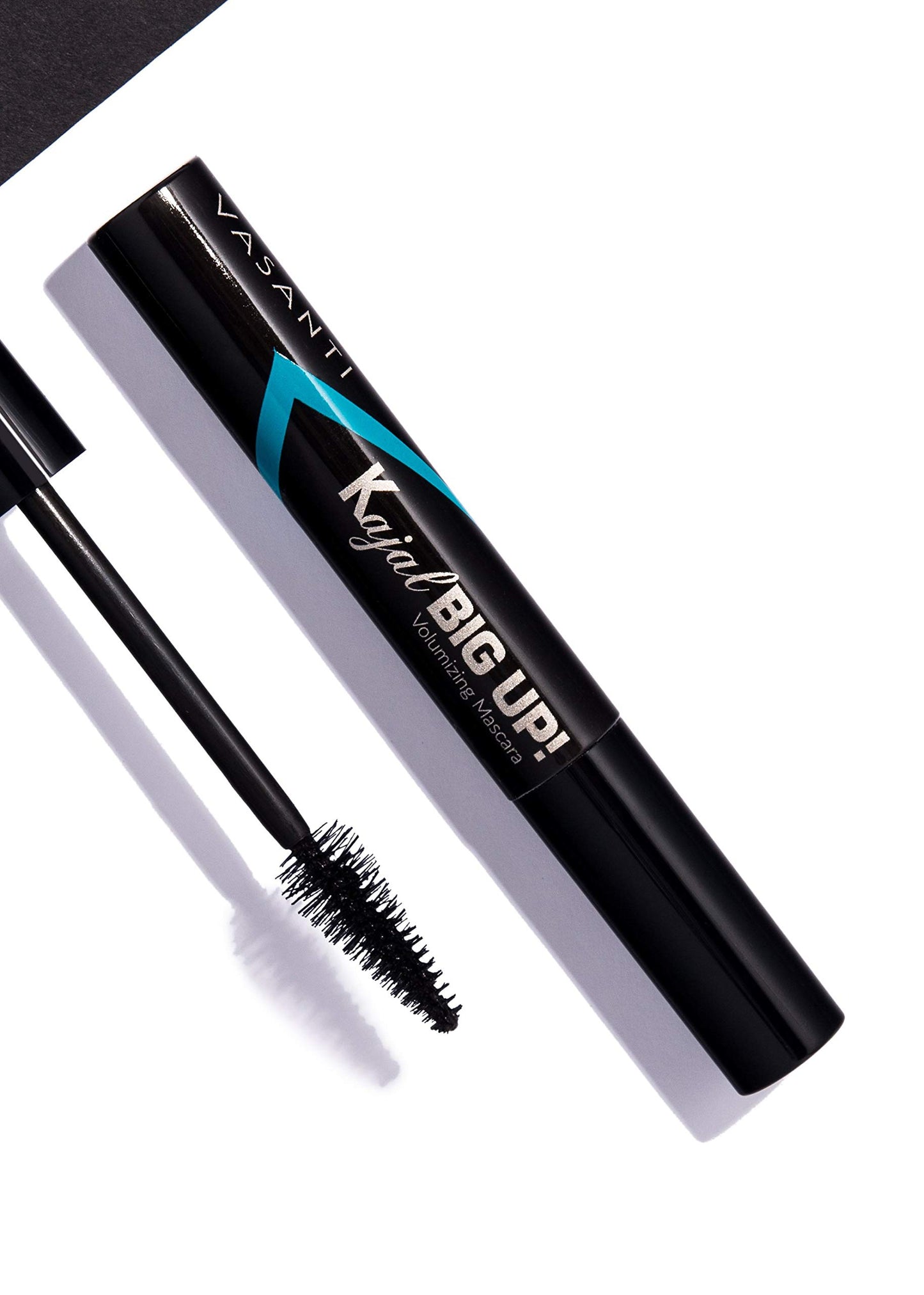 Vasanti Cosmetics Kajal Big Up! Volumizing Mascara - Black - Long-Lasting, Intense Volume, Non-Clumping, Safe for Sensitive Eyes, Will Not Flake or Dry Lashes