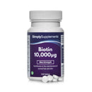 Biotin 10000 mcg Tablets | Potent One-a-Day Formula for Healthy Hair & Skin | Vegan & Vegetarian Friendly | 120 Tablets = 4 Month Supply | Vegetarian Safe | Manufactured in The UK