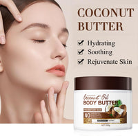 SinceReal Coconut Body Butter 200g, Coconut Oil Body Cream for Dry Skin, Nourishing, Hydrating, Softens Skin