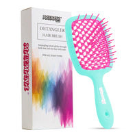 Maxmana Secret Detangler Hair brush,Detangling Brush, Massage Curl Comb for for Women, Men,Girls and Kids for Natural Curly Wet Dry Thick Straight Long Hair (GREEN+ROSE RED)