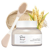 Cureluxe Ground Rice and Honey Glow Mask – Rice Mud Mask - Glass Skin Mask for Women – Face Masks Skincare with Rice Extract – Hydrating Face Mask - Gentle Exfoliation & Antioxidant Boost – 120g