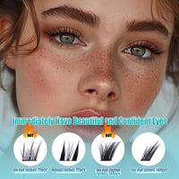 Fox Eye Lashes Lash Clusters C Curl Fox Eye Cluster Lashes Wispy Cat Eye Lashes Natural Individual Lashes Individual Cluster Eyelashes 72pcs Lashes Individual Cluster Lash Individuals by Obeyalash