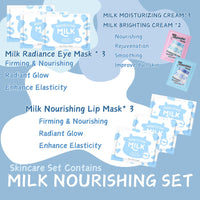 Cureluxe Milk Skin Care Set for Teenagers Girls with Cute Makeup Bag - Skin Care Sets & Kits,Pamper Sets for Girls Gifts,Travel Size,Cream, Face,Eye& Lip Mask, Serum, Hair Clips, Hair Bands (24PCS)