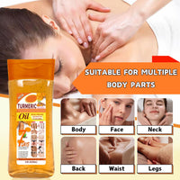 Turmeric Body Oil Gel, Body Oil for Women, Turmeric Massage Oil for Face & Body, Hydrating Nature Essential Oil, Anti Winkle Body Moisturiser, Turmeric Facial Oil Gel for Dark Spots, 200ml