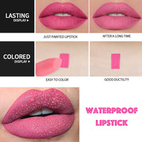 LYNTYAOU Light Pink Matte Lip Stick, Bright Pink Lipstick for Women, Long Lasting, Hot Color Smooth Full-Coverage Moisturizing Lipsticks, Waterproof Non-Sticky Tinted Lip Balm for Girls & Lady