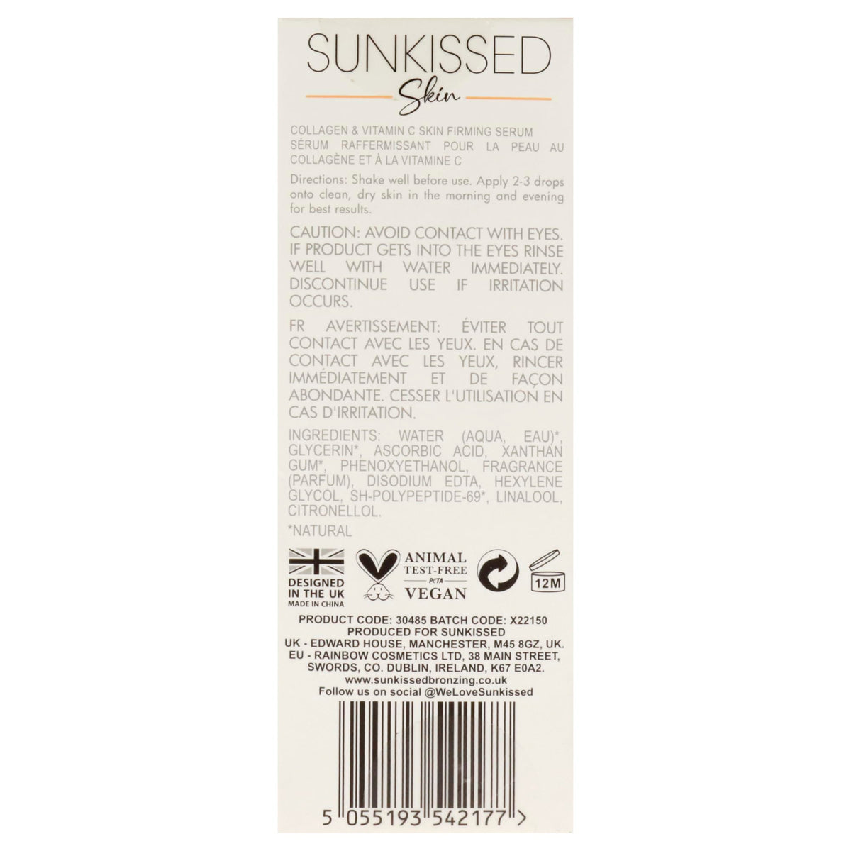 SUN KISSED. Sunkissed Skin Collagen & Vitamin C Serum 30ml