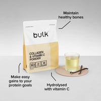 Bulk Collagen Powder with Peptides and Vitamin C, Smooth, 500g