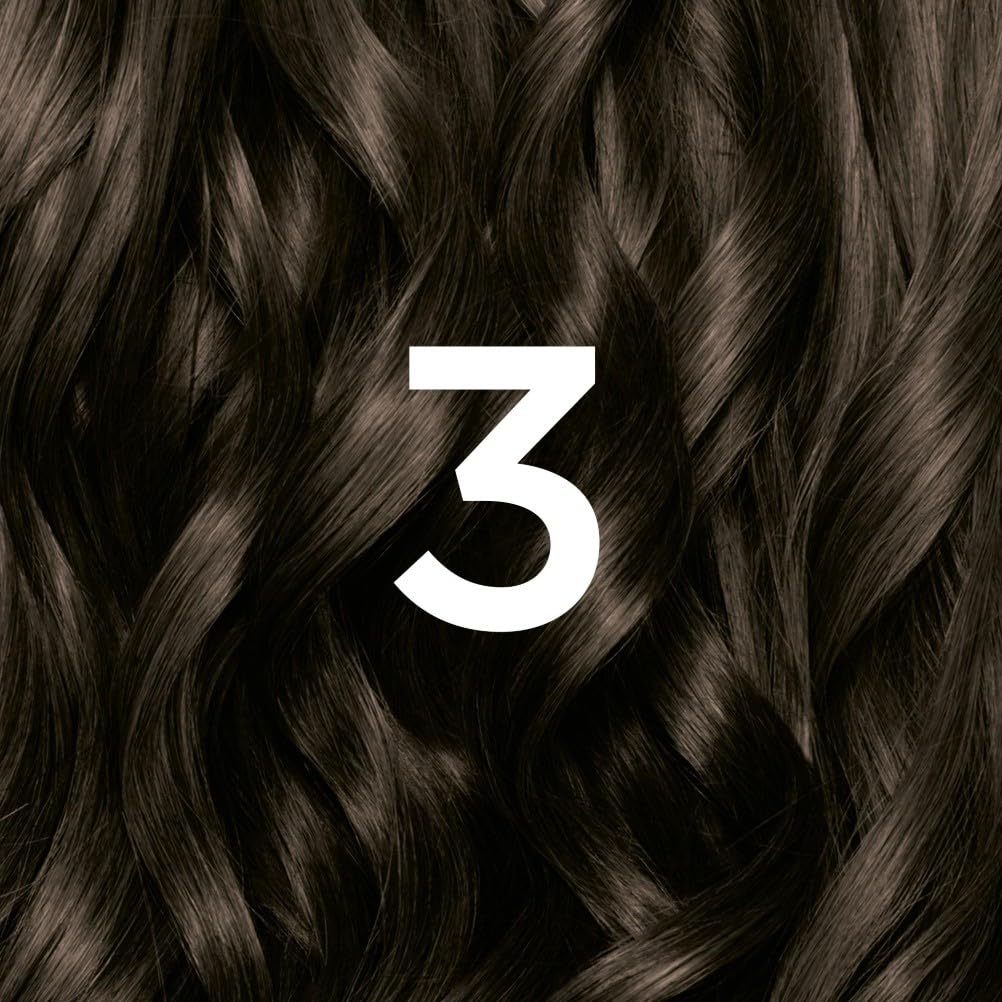 Garnier Nutrisse Ultra Crème Hair Dye, Brown Hair Colour, Ensures 100% Grey Coverage and Intense, Rich 8-Week Colour, No-Ammonia, Vegan Formula, Beautiful Dark Color, Shade: 3 Darkest Brown