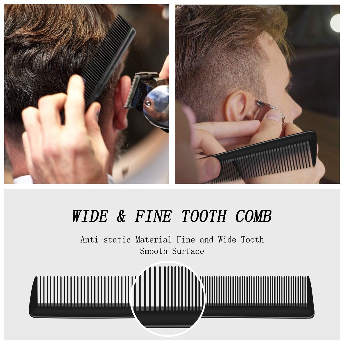 URAQT Hairdressing Combs Set, 3pcs Hair Combs Hair Brushes, Pin Tail Comb, Anti Static Fine Tooth Cutting Comb Professional Salon Styling Comb