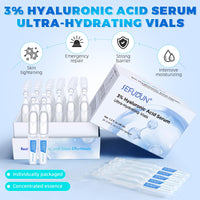 IWKDIJ 30pcs Ultra-Hydrating Acid Serum-1.2ml Hyaluronic Acid Ultra-Hydrating Vials with 3% Hyaluronic Acid,-Sensitive-Soothing-Anti Aging Serum for Face