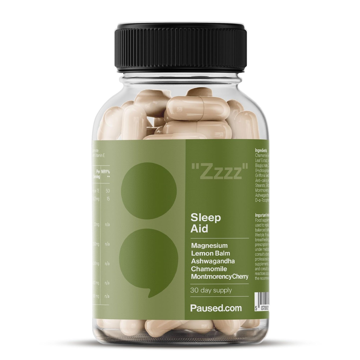 Paused Menopausal Sleep Aid - 60 Capsules | All-In-One Formula, Magnesium, Herbal Extracts | Menopause & Perimenopause Relief | Faster Sleep & Morning Rejuvenation | Achieve Restful, Refreshing Nights