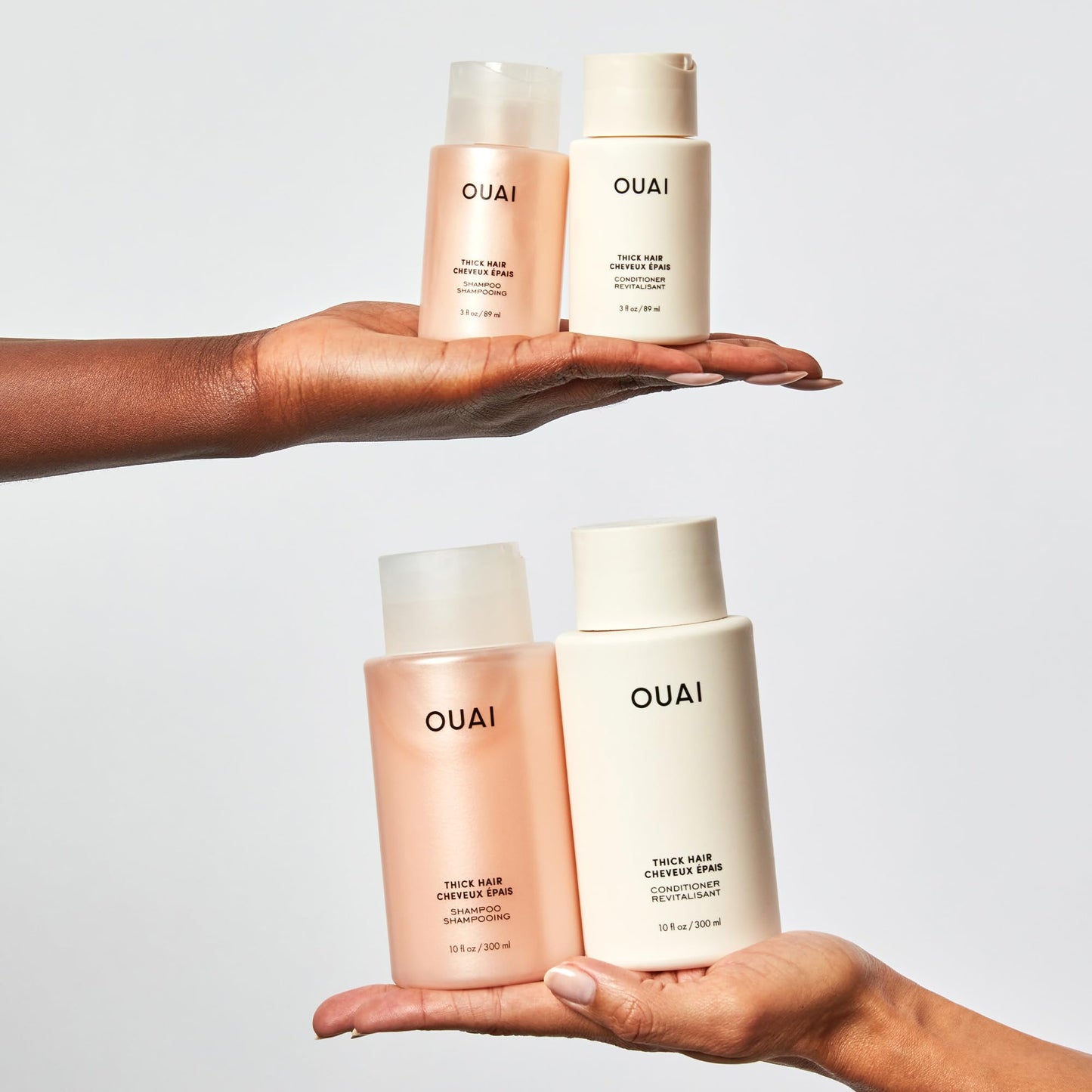 Ouai OUAI Thick Shampoo Travel Size - Moisturising Shampoo + Keratin, Marshmallow Root, Shea Butter & Avocado Oil for Thick Hair - Strengthens, Hydrates - Paraben, Phthalate, Sulfate Free Shampoo - 89ml