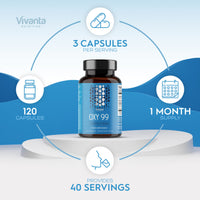 OXY 99 - Oxygen Cleanse - Vegan & Vegetarian Friendly - High Strength Cleanser with 995mg Magnesium Hydroxide Powder (40 Servings - 120 Capsules)