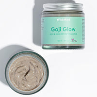 WildMint Goji Glow Natural Scrub | Detoxifying Açaí & Goji Body & Face Exfoliator for Dry Skin | Removes Dead Skin | Helps With Acne, Large Pores & Hyperpigmentation | UK Vegan & Cruelty-Free 120ml